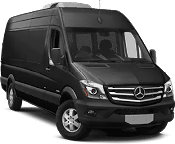 Mercedes Sprinter minibus with chauffeur in London